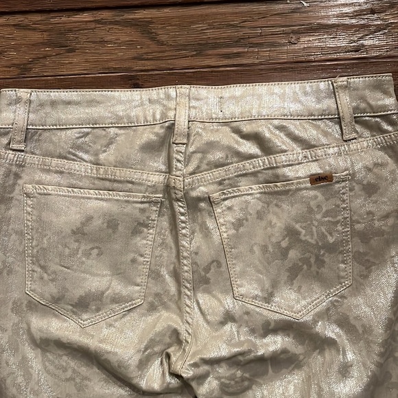 Else Silver Brocade Skinny Jeans Size 29 - Picture 4 of 8